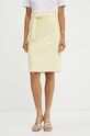 Rotate spódnica Boucle Midi Skirt 1127761895 żółty AW24