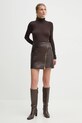 Шкіряна спідниця BA&SH 1H24MALA коричневий AW24