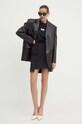 Karl Lagerfeld spódnica z domieszką wełny 245W1206 czarny AW24