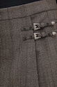 The Kooples spódnica wełniana brązowy FJUP29026K