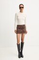 Τζιν φούστα Miss Sixty 6L3KJ4930000 καφέ AW24