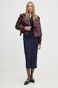 United Colors of Benetton spódnica 4KHSD0042 granatowy AW24