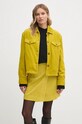 United Colors of Benetton spódnica sztruksowa 4Q5GD0048 żółty AW24