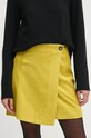 United Colors of Benetton spódnica sztruksowa 4Q5GD0048 żółty