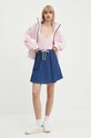 American Vintage fustă din denim GLO13AH24 bleumarin AW24