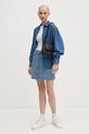 Pepe Jeans spódnica jeansowa MINI SKIRT HW GLITTER PL901164 niebieski AW24