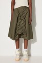 Βαμβακερή φούστα Vans Premium Classics LX A-Line Ruched Skirt πράσινο VN000GZ5KCZ1