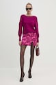 Twinset spódnica z domieszką wełny 242TP3402 różowy AW24