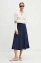 A.P.C. spódnica bawełniana jupe laurie COGZV.F06410 granatowy AW25