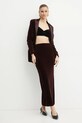 Велюрова спідниця MAX&Co. 2426776015200 бордо AW24
