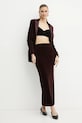 Βελούδινη φούστα MAX&Co. 2426776015200 μπορντό AW24