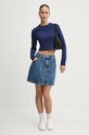 Джинсова спідниця HUGO 50527813 блакитний AW24