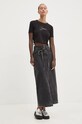 HUGO spódnica jeansowa 50534619 szary AW24