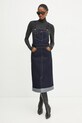 Victoria Beckham rochie din denim 1424DSK005883C bleumarin AW24