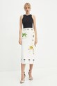 Never Fully Dressed fusta din bumbac Jaspre NFDSK536 bej AW24