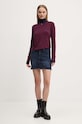 Tommy Jeans fustă din denim DW0DW18951 bleumarin AW24