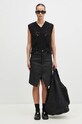 Rick Owens denim skirt Slivered Skirt DS02D2340.SBW black
