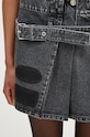 Džínová sukně AMBUSH Denim Pleats Skirt černá BWYF002F24DEN0011100
