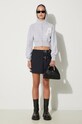 Vlnená sukňa AMBUSH Belts Mini Skirt BWCU006F24FAB0014600 tmavomodrá AW24