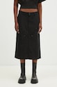 Бавовняна спідниця Carhartt WIP Double Knee Skirt гладкий чорний I033773.8902