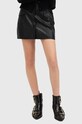 Kožená sukňa AllSaints ROCK MINI W018RB čierna AW24