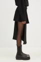 Andersson Bell wool skirt Double Pleated Wrap Skirt black apa772w