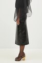 Шкіряна спідниця Sportmax Bairo 2422406012600 чорний AW24