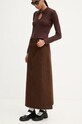 Džínová sukně Sunnei látka hnědá RTWWSKR013