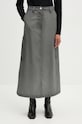 Sunnei fusta de lana gri RTWWSKR018