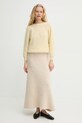 By Malene Birger spódnica wełniana CHRISTINA 103027 beżowy AW24