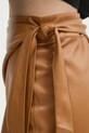 Never Fully Dressed fustă Vegan Leather Jaspre Skirt maro NFDSK473