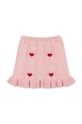 Konges Sløjd spódnica bawełniana dziecięca SOLEIL KNIT SKIRT GOTS KS101688 różowy AW24
