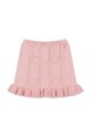 Dziewczynka Konges Sløjd spódnica bawełniana dziecięca SOLEIL KNIT SKIRT GOTS KS101688 różowy