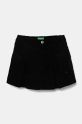 United Colors of Benetton gonna in velluto a coste mini nero 4O5GC0021.G.Seasonal