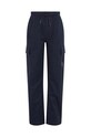 Детские хлопковые брюки Tommy Hilfiger CARGO PULL ON COTTON PANTS KB0KB09243.9BYH. тёмно-синий AW24