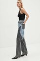 Rotate jeansy Straight Patchwork Jeans niebieski 1128191603