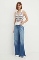 Pepe Jeans jeansi WIDE LEG JEANS UHW PL204740HV6 albastru AW24