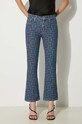 Τζιν παντελόνι Kenzo Bara Cropped Fit Jeans μπλε FE62DP2296J3.DS