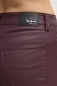 Pepe Jeans pantaloni SKINNY JEANS MW burgundia PL204728YH7