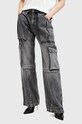 AllSaints jeansy ECHO CARGO W004EB szary AW24
