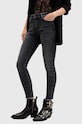AllSaints jeansy bawełniane MILLER PUSHUP JEAN W052EB czarny AW24