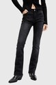 Бавовняні джинси AllSaints HALDAN SLIM BOOTCUT W061EB чорний AW24