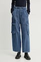 G-Star pantaloni de bumbac drept albastru D25321.D759