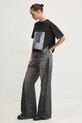 K+LUSHA tricou din bumbac negru KLM54001TJ006PX