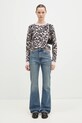 Fiorucci jeansi Flared Low Rise Jeans U01FPDJE083DN01DN02 bleumarin