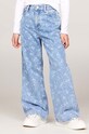 Dětské rifle Tommy Hilfiger MABEL FLOWER DENIM KG0KG08016.9BYH.128.176 modrá