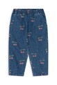 Traperice Konges Sløjd MAGOT FRILL PANTS GOTS natpis plava KS102040