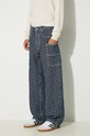 Джинсы Kenzo Cargo Monkey Fit Jeans Weave голубой FE65DP4086J2.DD