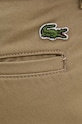 Lacoste pantaloni de bumbac bej HH7202