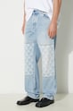 Джинсы Marcelo Burlon Laser Cross Dnm Straight Pant голубой CMYA030F24DEN0034034